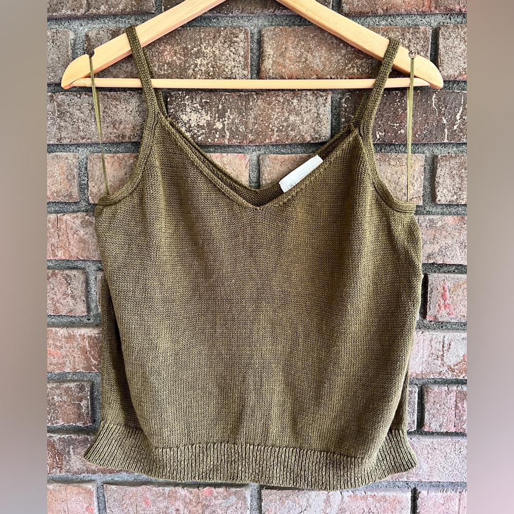 Banana Republic Olive Green Knitted Camisole - Size L